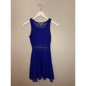 Cut out blue dress